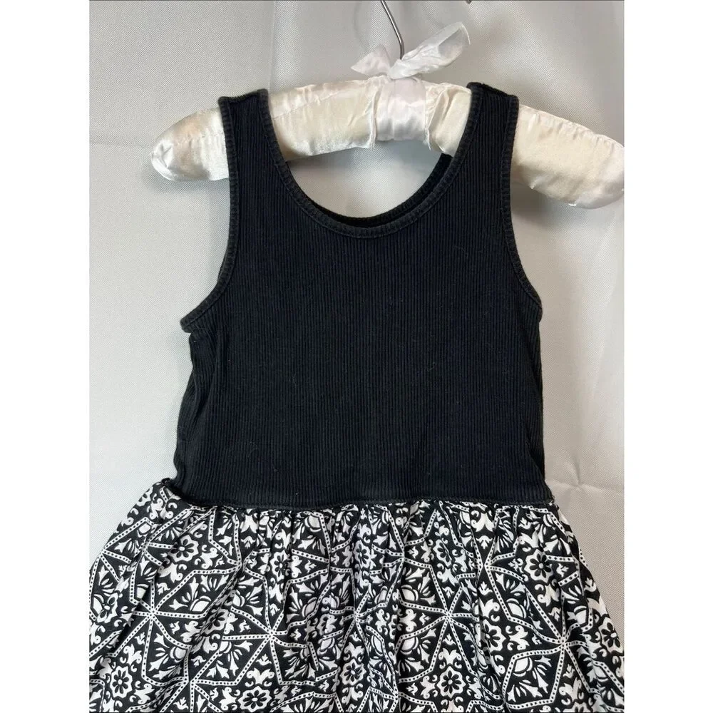 Gap Kids black and white tank dress size XS (4-5) E UC